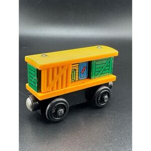 Thomas Box Car Wooden Railway Vtg 2003 Gullane Cargo Sliding Doors Green